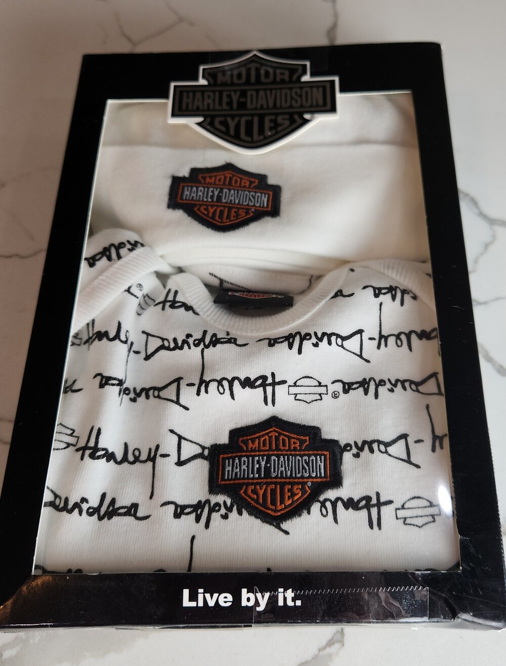 Start 'Em Young: New Harley-Davidson Baby Boy 3-Piece Gift Set (3-6M)